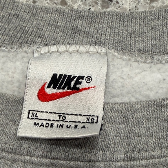 Vintage 90s Nike XL Boxy Oversized Gray Crewneck Pullover Sweater Sweatshirt - Picture 2 of 15